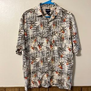 Puritan Casual Button Down Short Sleeve Shirt Hawaiian Size Medium